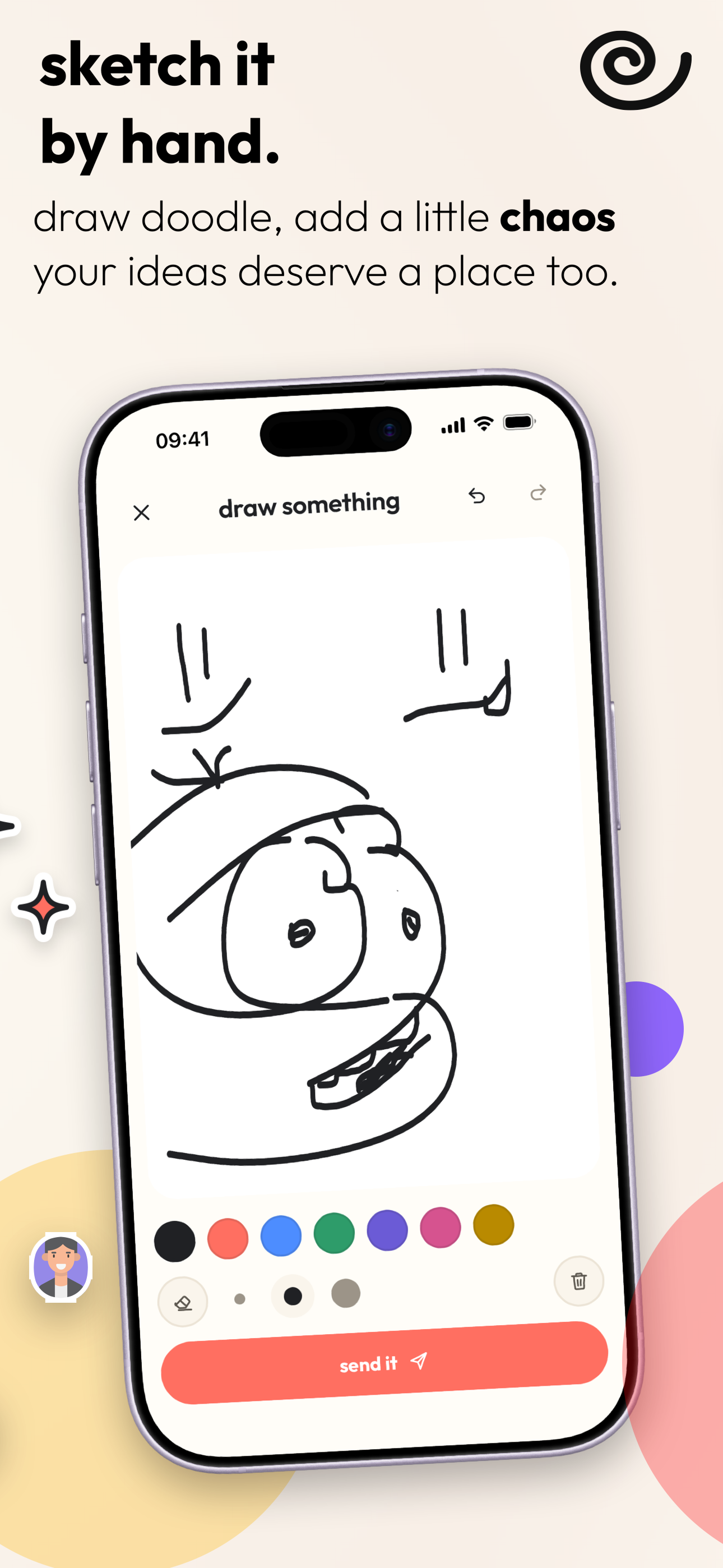 sketch it by hand — drawing on the canvas